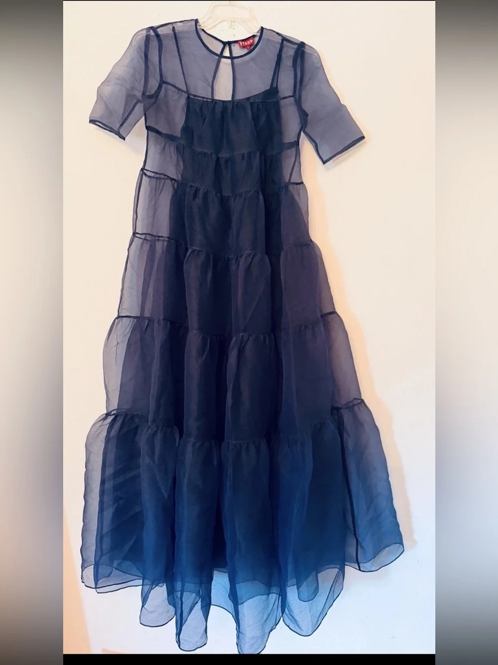STAUD Hyacinth Organza Maxi Dress